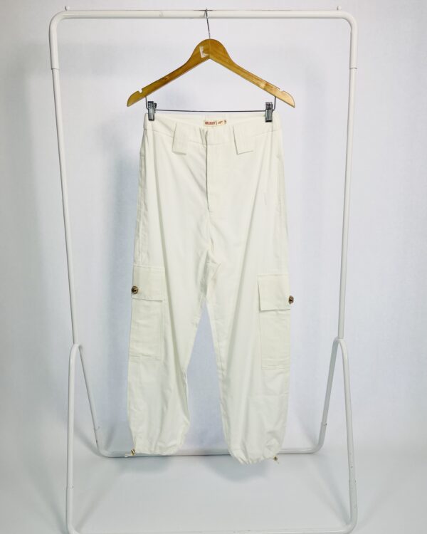 Calça branca bolsos cargos OH BOY - PP