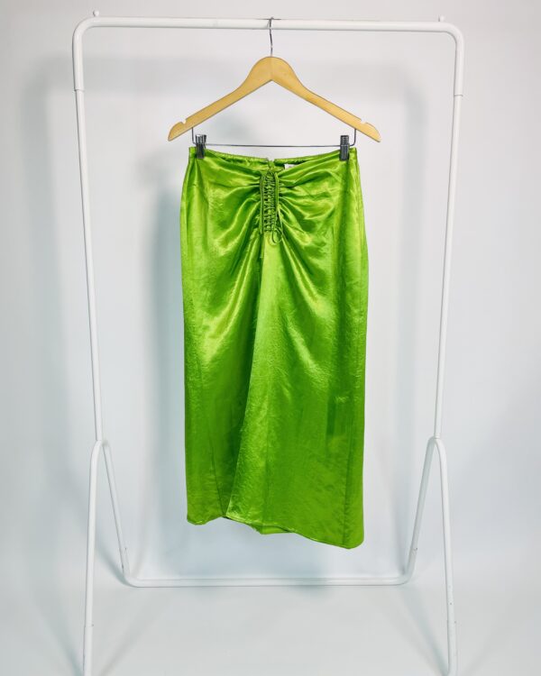 Saia midi cetim verde lima OTHERS STORIES - 40