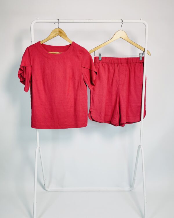 Conjunto blusa e short linho melancia MARFINO - P