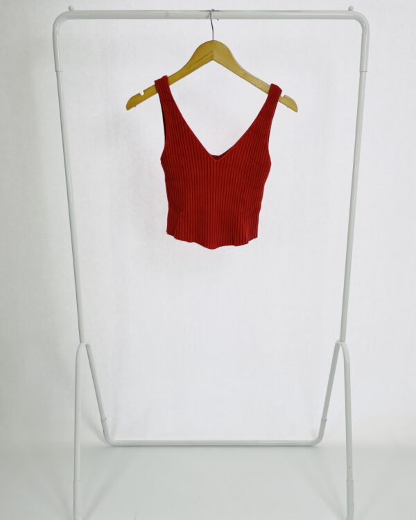 Cropped tricot canelado terracota NV - M