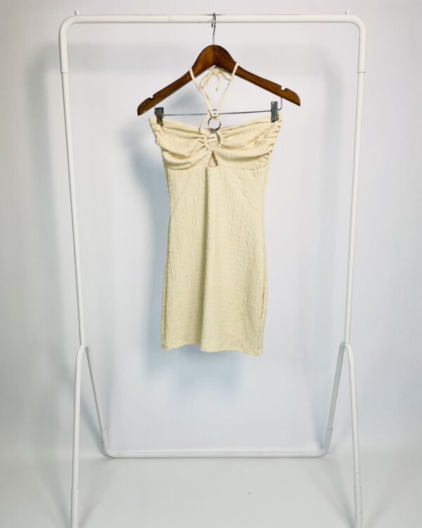 Vestido curto bege recorte no busto MY FAVORITE THINGS - P