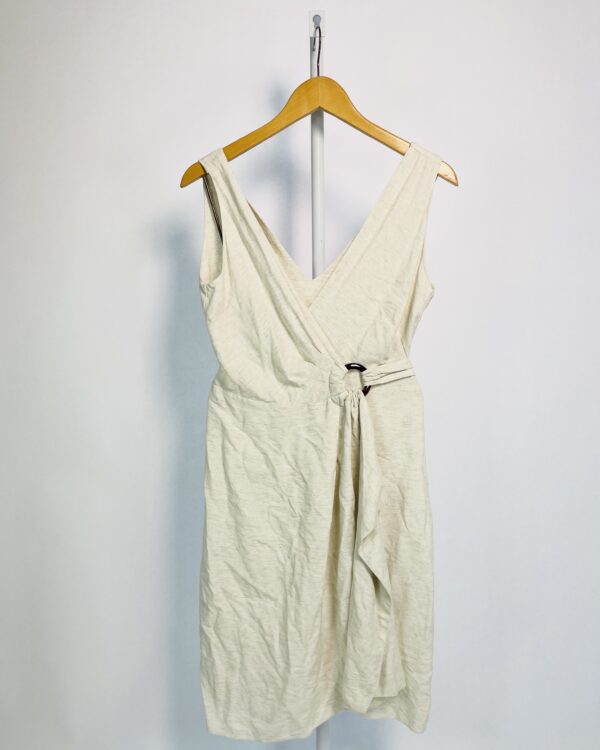 Vestido transpassado bege SACADA - 38