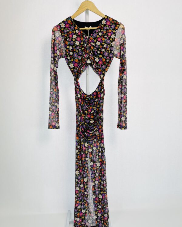 Vestido midi tule estampa flores coloridas TRIYA - P * nunca usada* - VENDIDO SISTEMA OTO