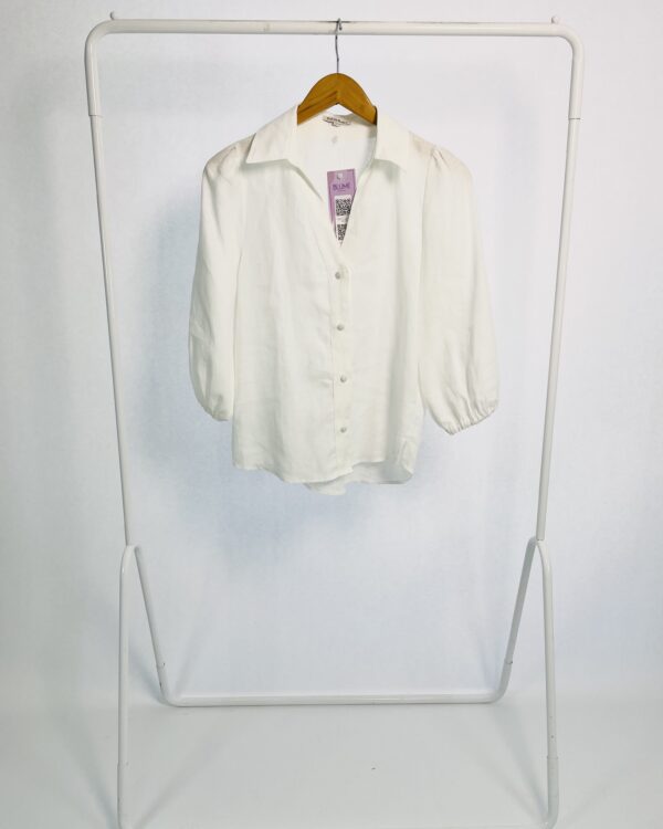 Camisa linho branca manga 3/4 LE LIS BLANC - 36 - VENDIDO SISTEMA OTO