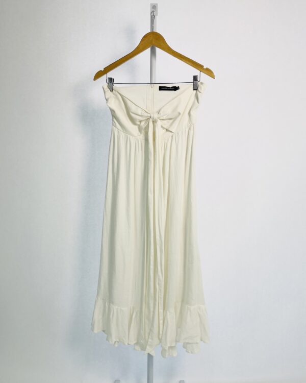 Vestido midi branco linho sem alças ANDREA MARQUES - 40
