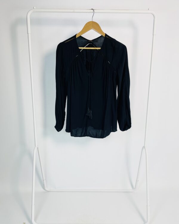 Bata preta detalhe passamanaria ANIMALE - 34 - VENDIDO SISTEMA OTO