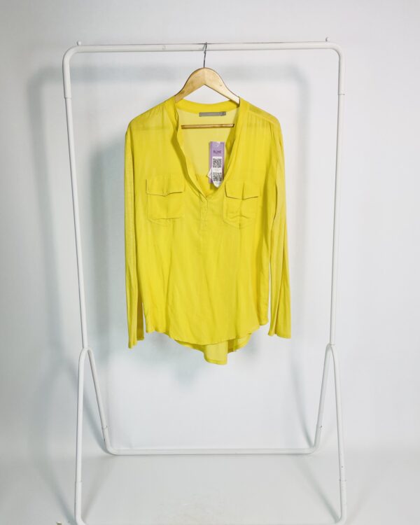 Camisa amarela lisa com bolsos ANIMALE - M