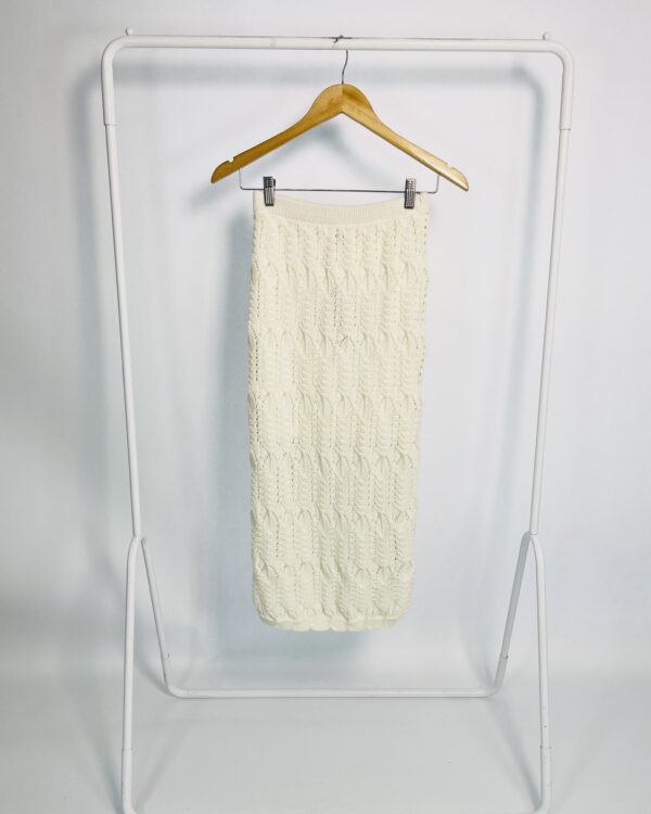 Saia midi tricot off white BLUESTEEL - PP