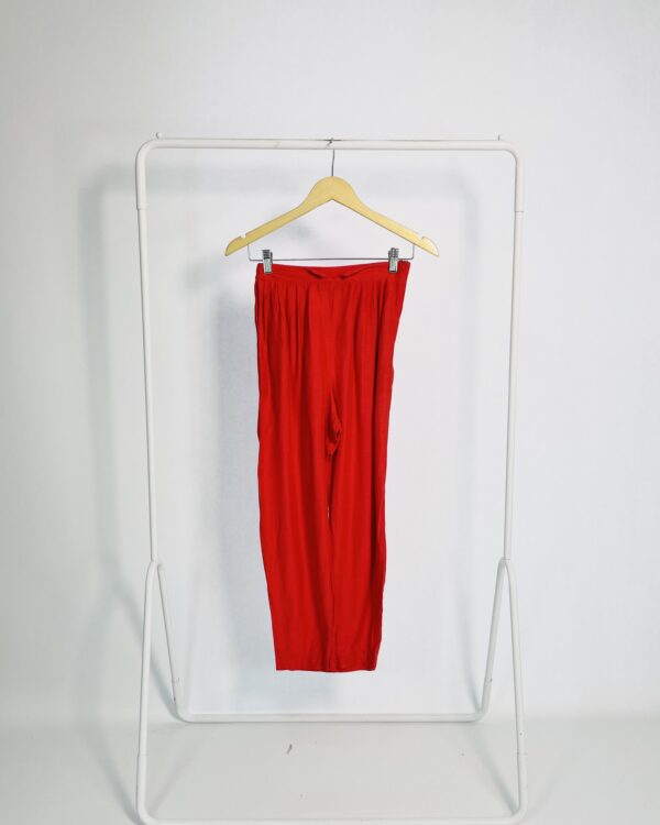 Calça vermelha com pregas ABRAND - 36