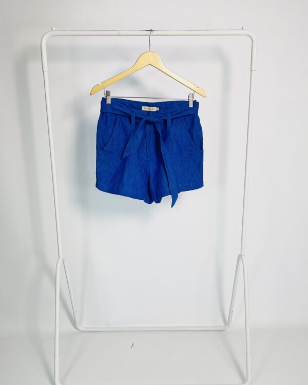 Short linho azul com faixa removível RICHARDS - 36