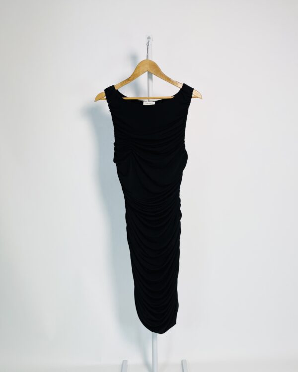 Vsetido longo preto drapeado CALVIN KLEIN -  P