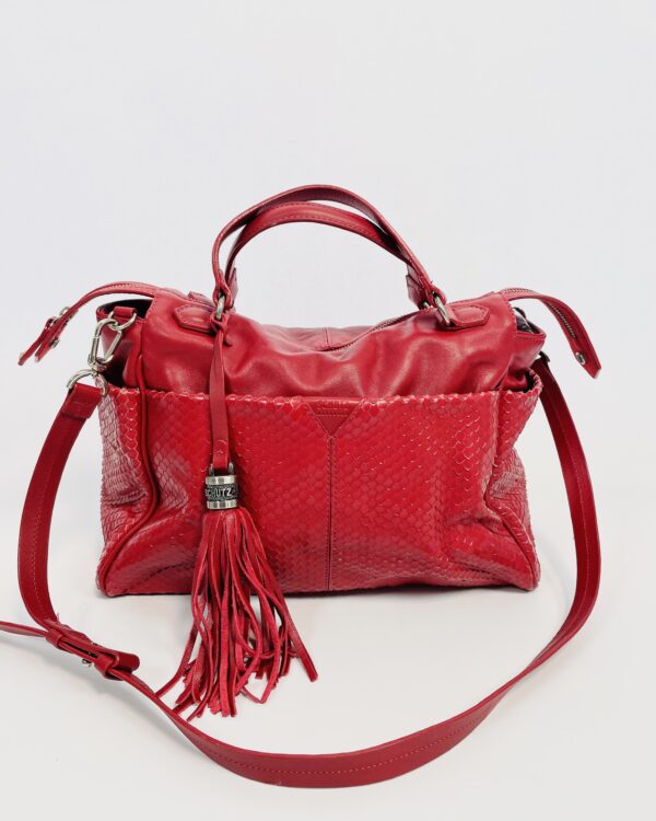 Bolsa vermelho couro texturizado SCHUTZ - VENDIDO SISTEMA OTO