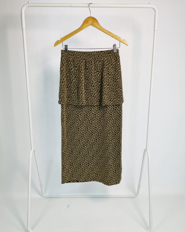 Saia longa marrom com lurex dourado IDEOLOGIC - G - VENDIDO SIST OTO