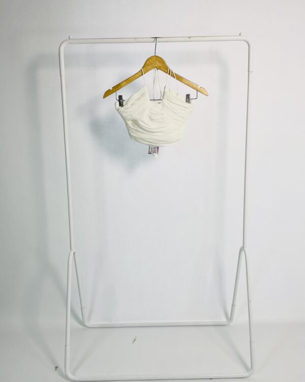 Blusa cropped branco drapeado ZARA - PP