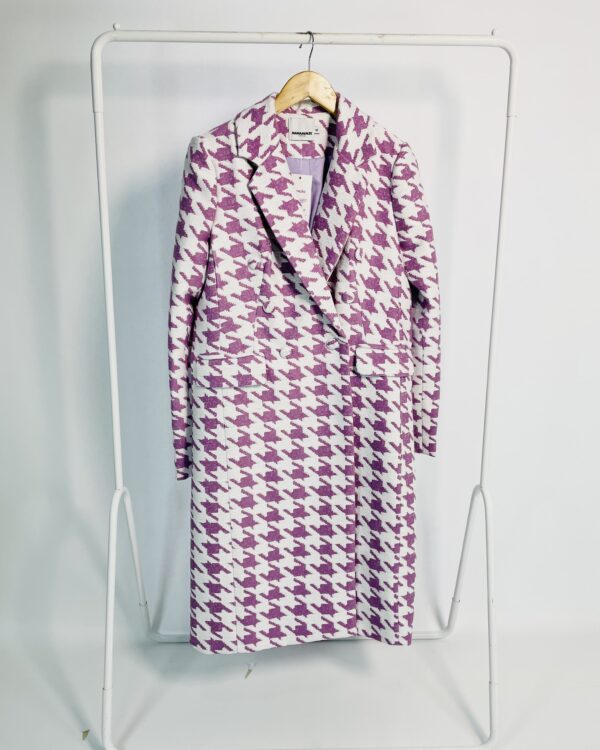 Trench coat branco com lilás NANAMINZE - M - VENDIDO SISTEMA OTO