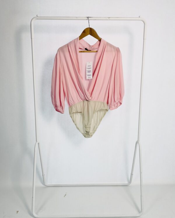 Body seda rosa decopte v mangas 3/4 ANIMALE - 40 - VENDIDO SISTEMA OTO