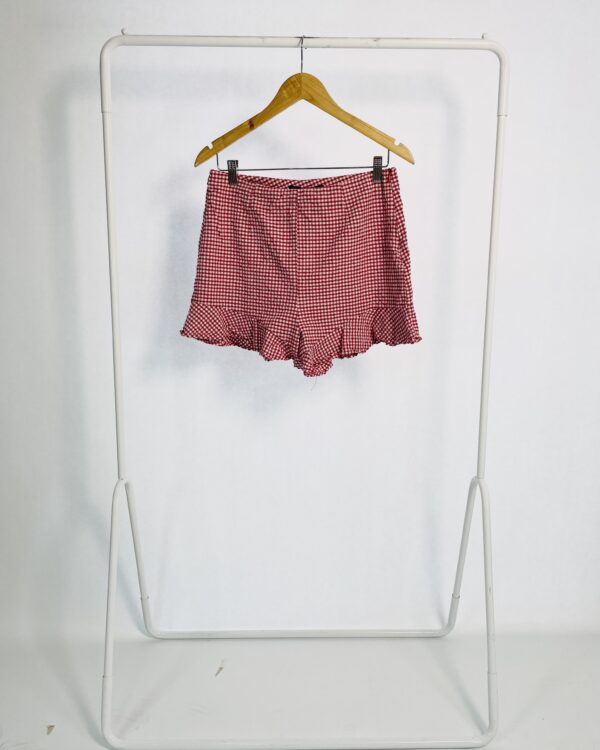 Short xadrez vichy vermelho e branco ZARA - G - VENDIDO SISTEMA OTO