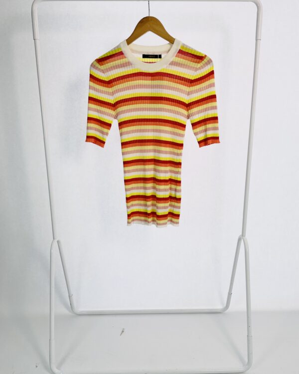 Blusa tricot listras coloridas ANIMALE - G - VENDIDO SISTEMA OTO