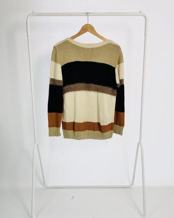 Suéter off white marrom e preto MARICOTA - P - VENDIDO SISTEMA OTO