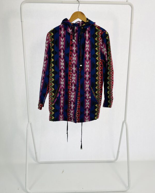 Casaco azul  estampada com capuz FARM - P - VENDIDO SISTEMA OTO