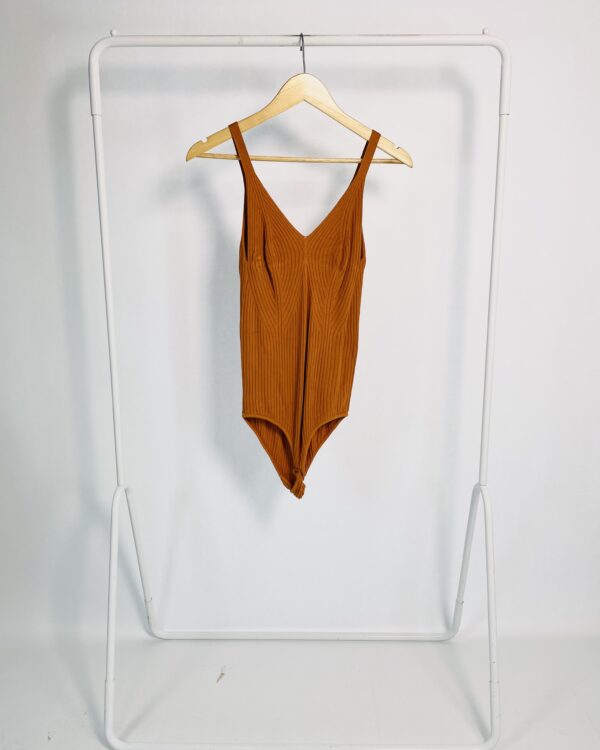 Body terracota tricot canelada regata NV - M - VENDIDO SISTEMA OTO