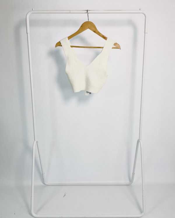 Top branco tricot MARICOTA - P - VENDIDO SISTEMA OTO