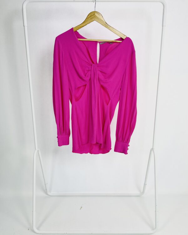 Bata rosa com mangas longas e recorte na cintura MARIA FILÓ - M