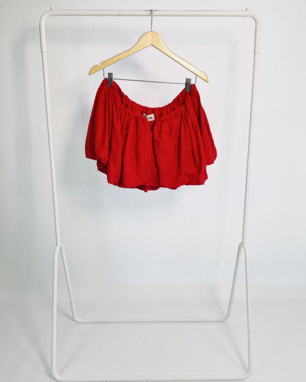 Blusa cropped vermelha bolonê IORANE - 36