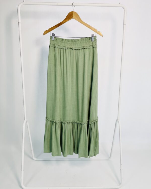 Saia longa verde com elástico no cós LE BIEN - M