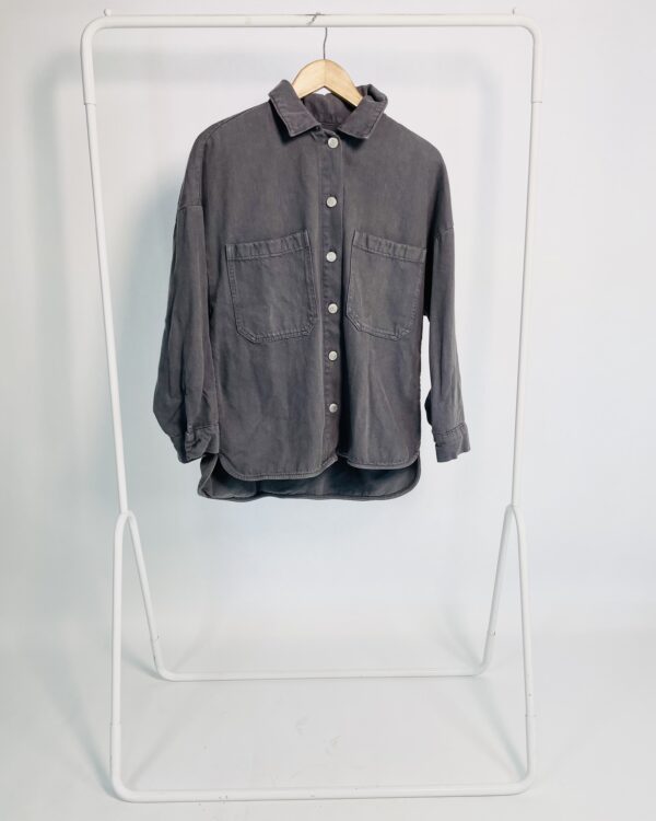 Camisa sarja oversized cinza ZARA - PP