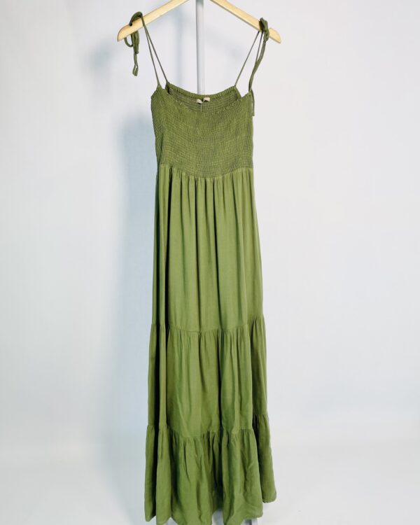 Vestido longo verde com lastex GARAGE - M - VENDIDO SISTEMA OTO