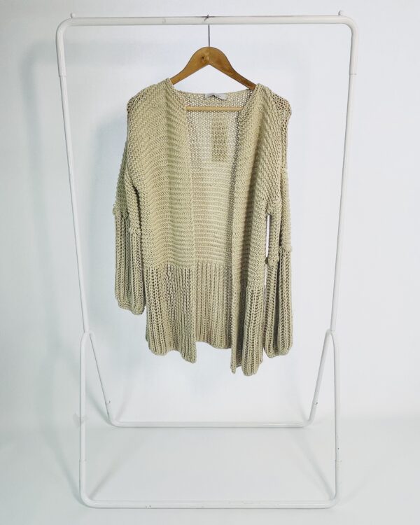 Cardigan crochet off white HINERASKY - P