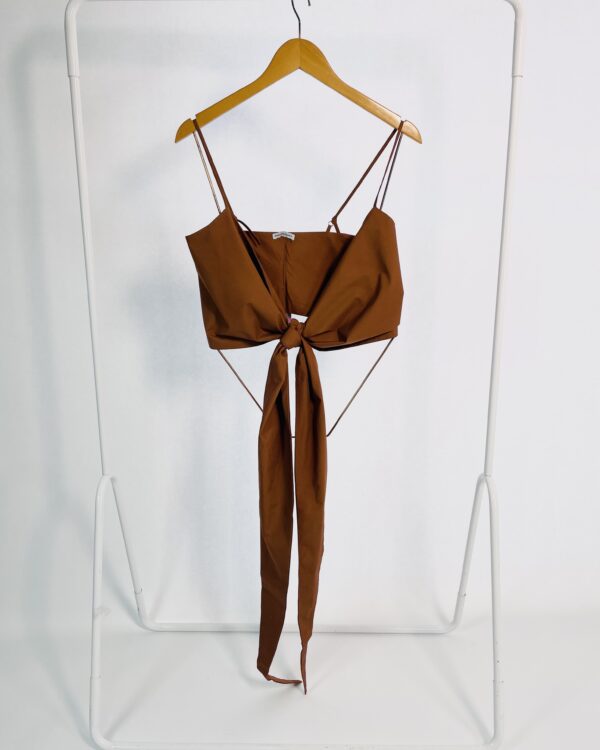 Blusa terracota com amarração MARIA DO ROSÁRIO - P