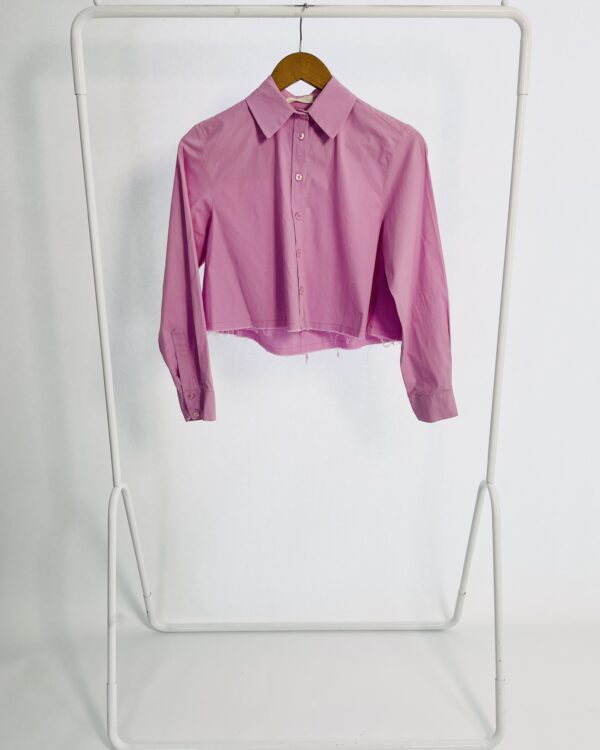 Camisa curta lilás barra desfiada NV - PP