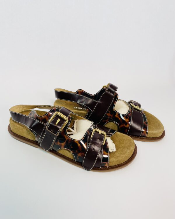 Papete marrom tortoise MARCELA B - 39 *nunca usado*