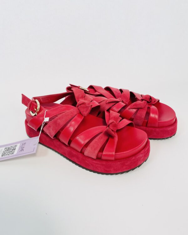 Papete flat form veludo vermelho ALEXANDRE BIRMAN - 40 IT