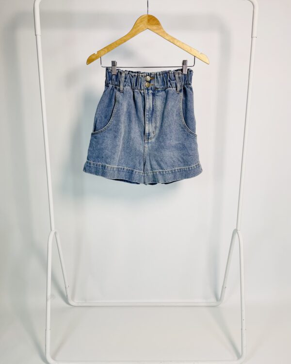 Short jeans com elástico na cintura NV - 36