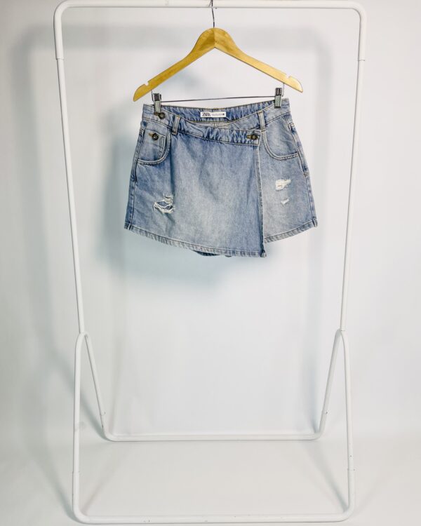 Short e saia jeans com detalhe no cós ZARA - G