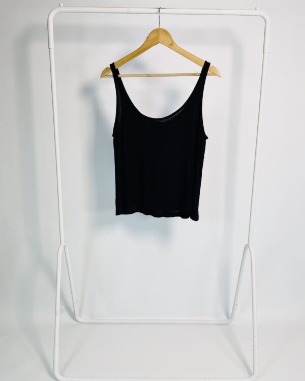 Regata preta canelada CAROL BASSI - M