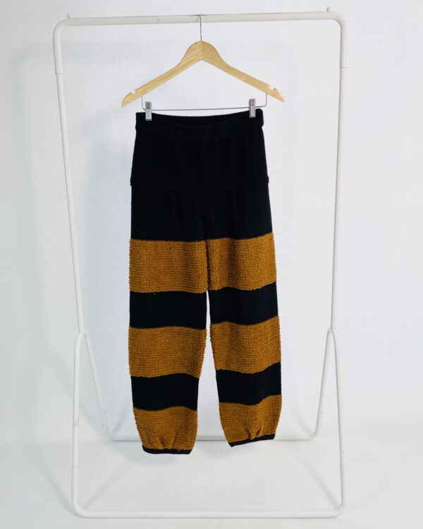 Calça tricot texturizada preta e marrom ANIMALE - P