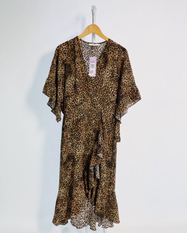 Vestido transpassado estampa onça ATEEN - 38