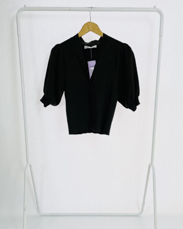 Cardigan tricot verde musgo manga 3/4 ZARA - G