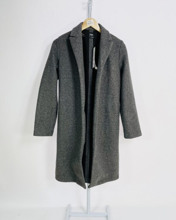 Sobretudo cinza lã batida ZARA - P