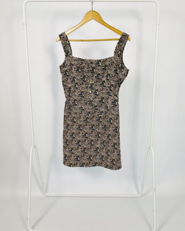 Vestido curto veludo  branco com estampa escura LE LIS BLANC - 42