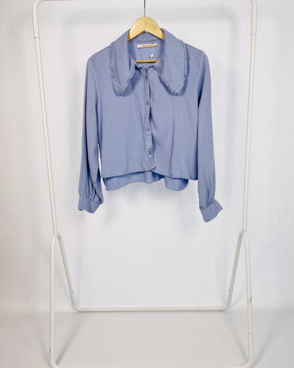 Camisa Babados Jeans Azul Claro DIMY - P