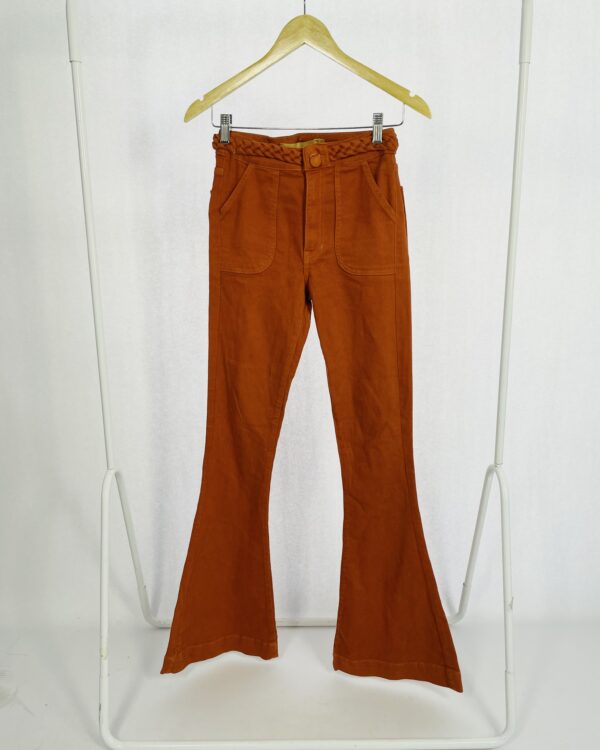 Calça sarja terracota trançado no cós ATEEN - 36