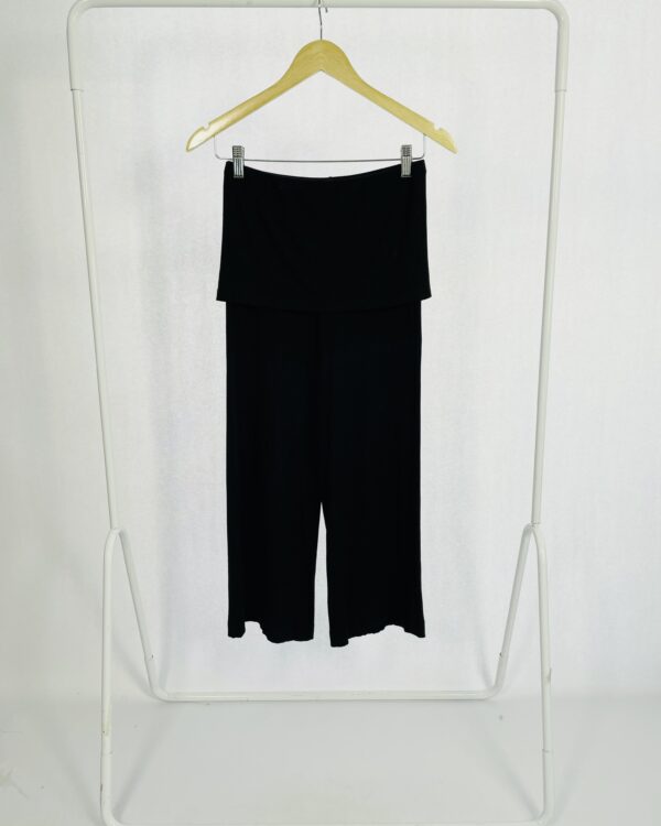 Calça preta malha canelada ATEEN - P