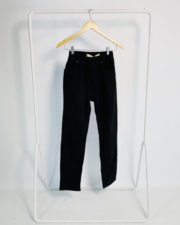 Calça sarja preta com elástico no cós LEELOO - 36