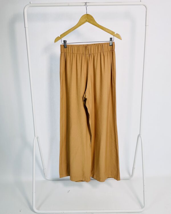 Calça Pantalona caramelo elástico no cós PURA - P