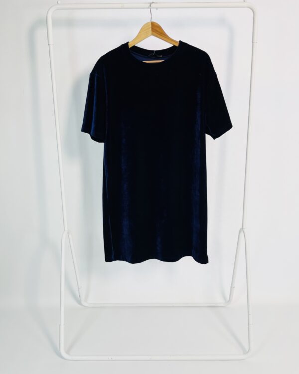 Vestido curto veliudo azul marinho A.BRAND - M - VENDIDO SISTEMA OTO